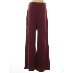Chloe Kristyn Women Size Large High Rise Pull On Designer Pants Burgundy‎
